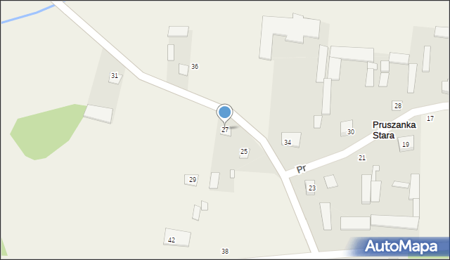 Pruszanka Stara, Pruszanka Stara, 27, mapa Pruszanka Stara