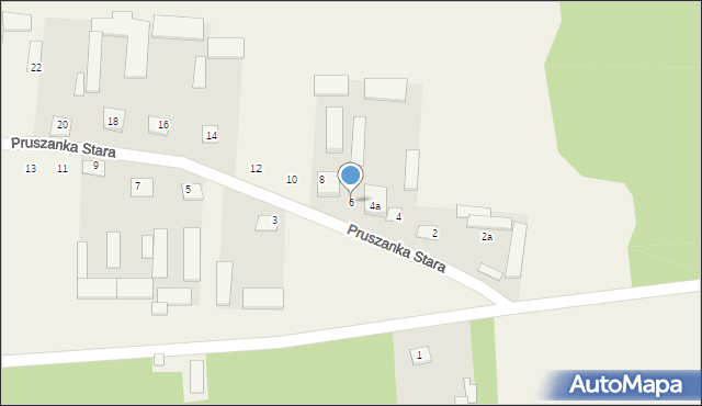 Pruszanka Stara, Pruszanka Stara, 6, mapa Pruszanka Stara