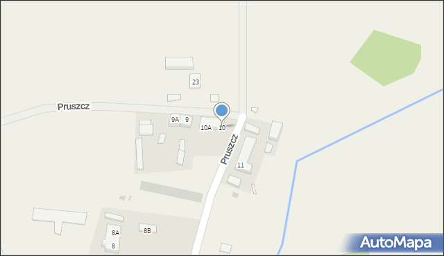 Pruszcz, Pruszcz, 10, mapa Pruszcz