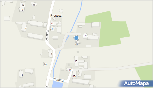 Pruszcz, Pruszcz, 14, mapa Pruszcz