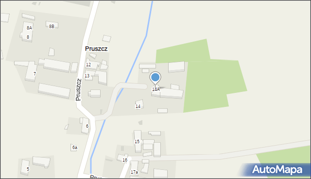 Pruszcz, Pruszcz, 14A, mapa Pruszcz