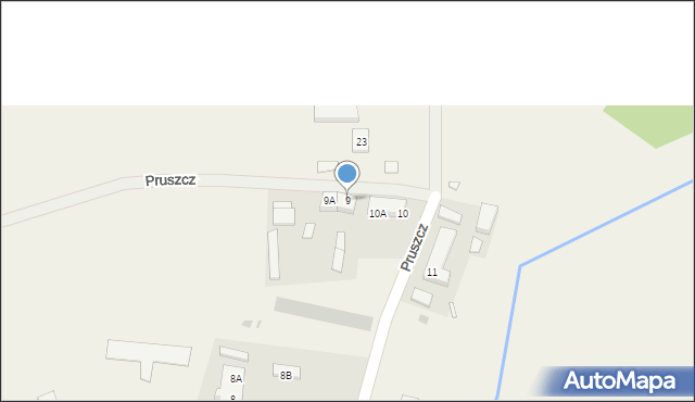 Pruszcz, Pruszcz, 9, mapa Pruszcz