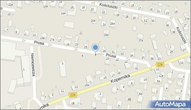 Pruszcz Gdański, Prusa Bolesława, 8, mapa Pruszcz Gdański