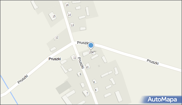 Pruszki, Pruszki, 10A, mapa Pruszki