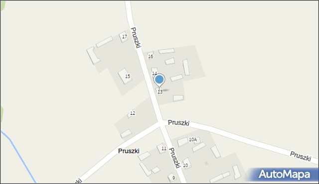 Pruszki, Pruszki, 13, mapa Pruszki