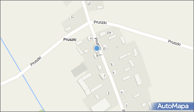 Pruszki, Pruszki, 9, mapa Pruszki