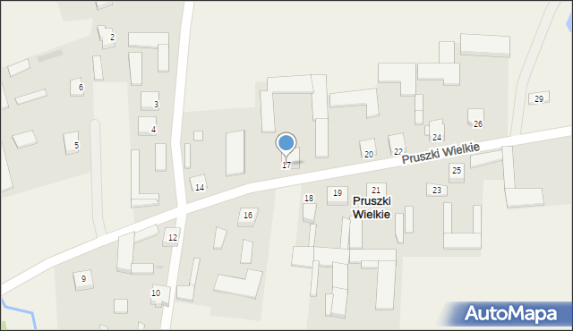 Pruszki Wielkie, Pruszki Wielkie, 17, mapa Pruszki Wielkie