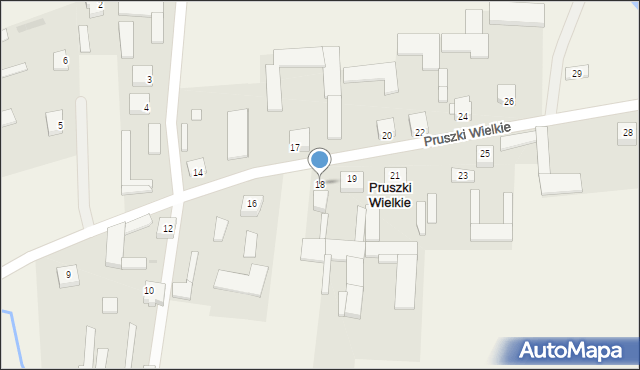 Pruszki Wielkie, Pruszki Wielkie, 18, mapa Pruszki Wielkie