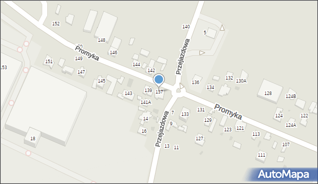 Pruszków, Promyka, 137, mapa Pruszków