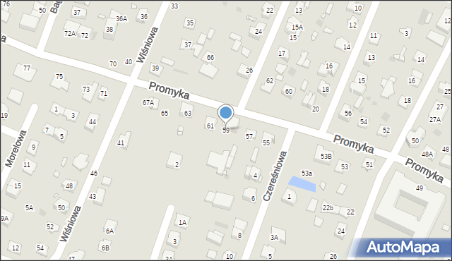 Pruszków, Promyka, 59, mapa Pruszków