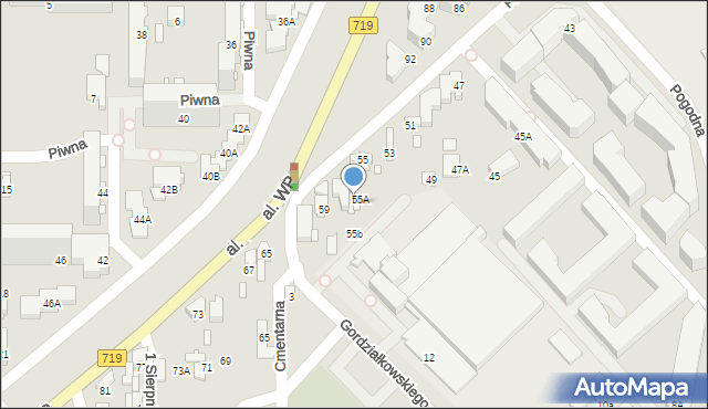 Pruszków, Prusa Bolesława, 55C, mapa Pruszków