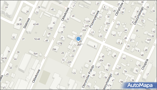 Pruszków, Przemysłowa, 18A, mapa Pruszków