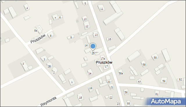 Pruszków, Pruszków, 15, mapa Pruszków