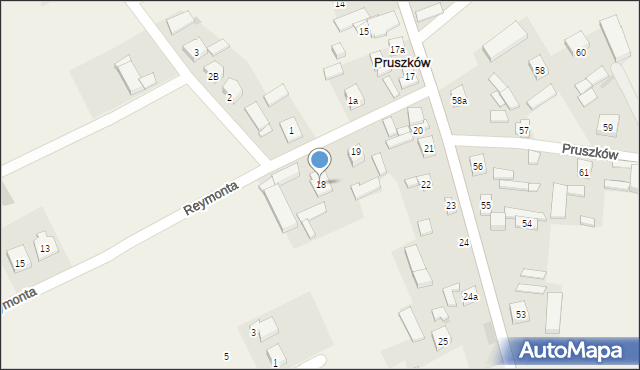 Pruszków, Pruszków, 18, mapa Pruszków