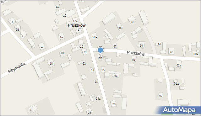 Pruszków, Pruszków, 56, mapa Pruszków