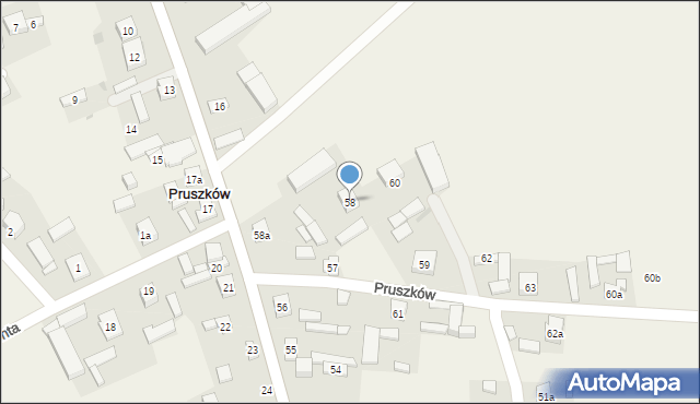 Pruszków, Pruszków, 58, mapa Pruszków