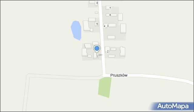 Pruszków, Pruszków, 1, mapa Pruszków