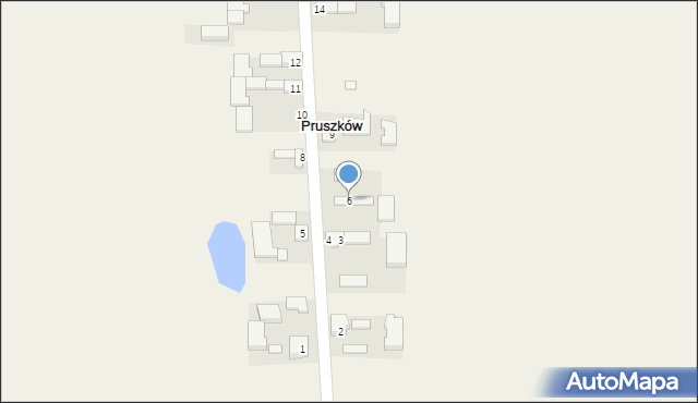 Pruszków, Pruszków, 6, mapa Pruszków