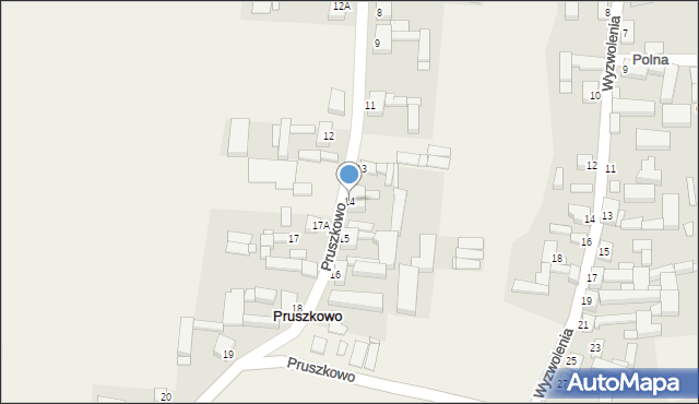 Pruszkowo, Pruszkowo, 14, mapa Pruszkowo