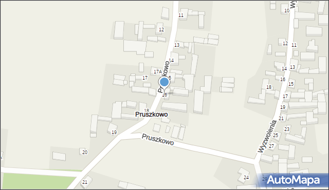 Pruszkowo, Pruszkowo, 16, mapa Pruszkowo