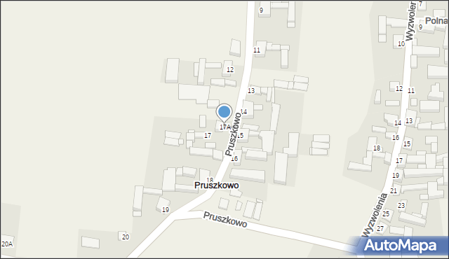 Pruszkowo, Pruszkowo, 17A, mapa Pruszkowo