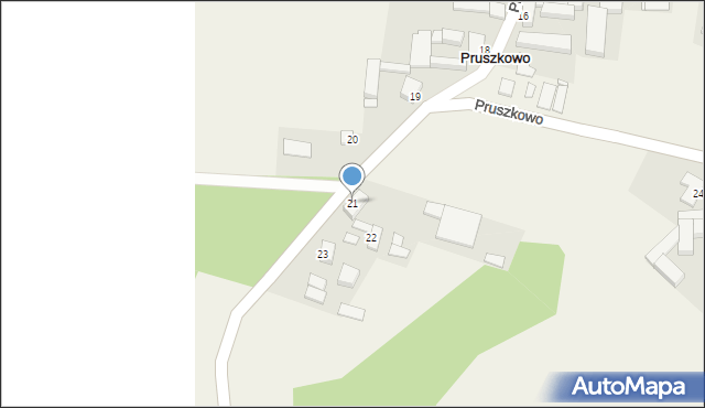 Pruszkowo, Pruszkowo, 21, mapa Pruszkowo