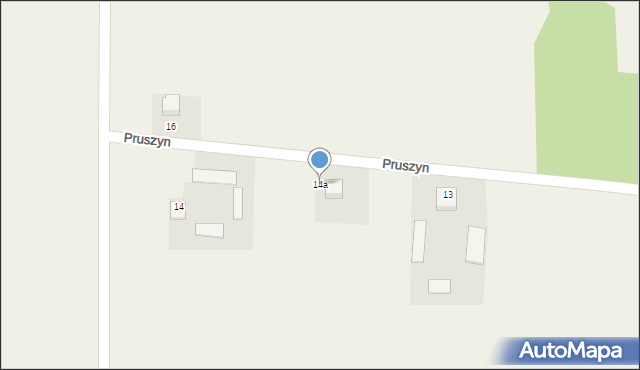 Pruszyn, Pruszyn, 14a, mapa Pruszyn