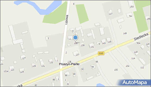 Pruszyn-Pieńki, Pruszyn-Pieńki, 12E, mapa Pruszyn-Pieńki