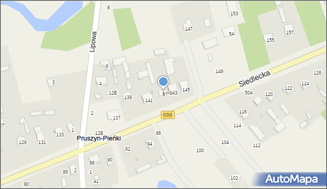 Pruszyn-Pieńki, Pruszyn-Pieńki, 8, mapa Pruszyn-Pieńki