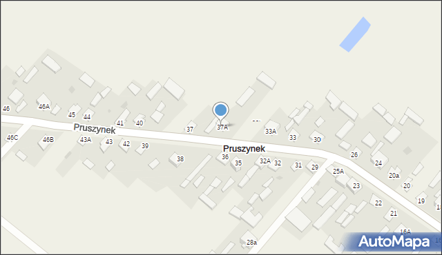 Pruszynek, Pruszynek, 37A, mapa Pruszynek