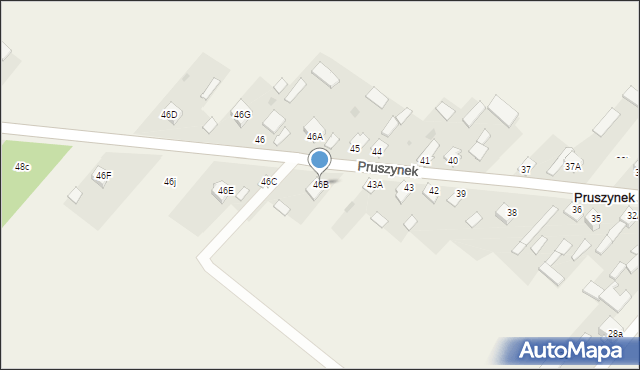 Pruszynek, Pruszynek, 46B, mapa Pruszynek