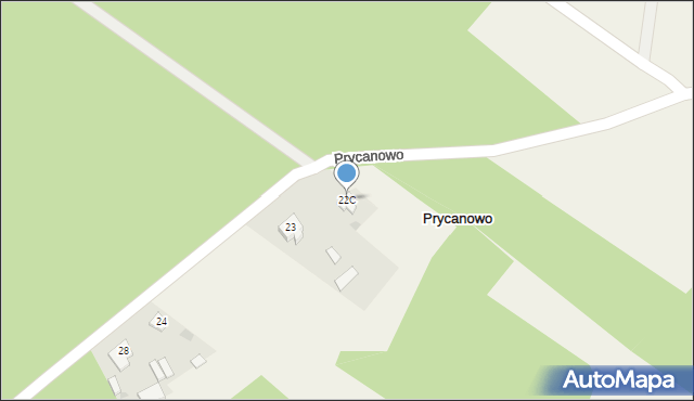 Prycanowo, Prycanowo, 22C, mapa Prycanowo