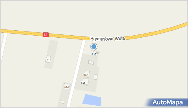 Prymusowa Wola, Prymusowa Wola, 61a, mapa Prymusowa Wola