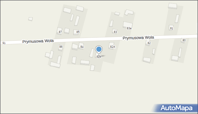 Prymusowa Wola, Prymusowa Wola, 82b, mapa Prymusowa Wola