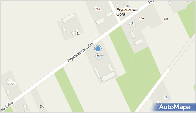 Pryszczowa Góra, Pryszczowa Góra, 20, mapa Pryszczowa Góra