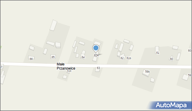 Przanowice, Przanowice, 62A, mapa Przanowice