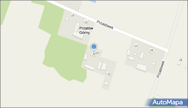 Przatów Górny, Przatów Górny, 21, mapa Przatów Górny