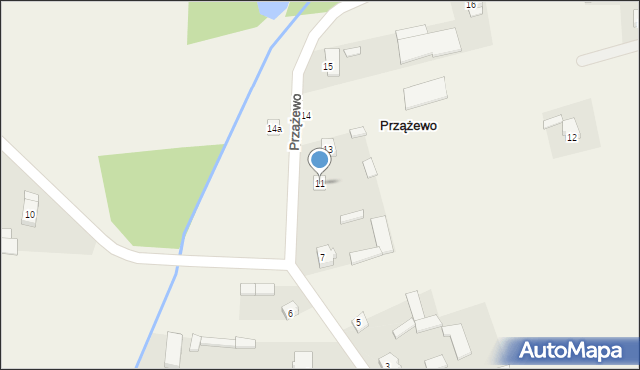 Przążewo, Przążewo, 11, mapa Przążewo