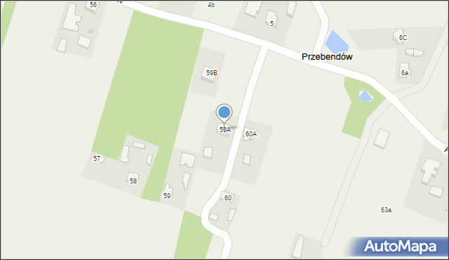 Przebendów, Przebendów, 59A, mapa Przebendów