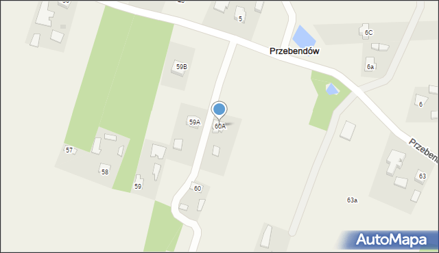 Przebendów, Przebendów, 60A, mapa Przebendów