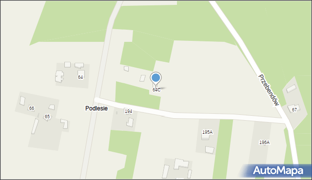 Przebendów, Przebendów, 64C, mapa Przebendów