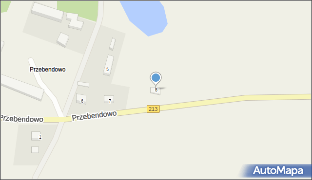 Przebendowo, Przebendowo, 8, mapa Przebendowo