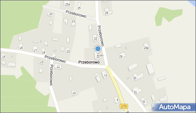 Przeborowo, Przeborowo, 21, mapa Przeborowo