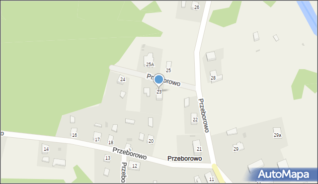 Przeborowo, Przeborowo, 23, mapa Przeborowo