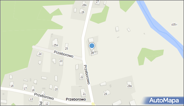 Przeborowo, Przeborowo, 28, mapa Przeborowo