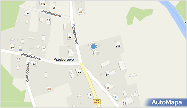 Przeborowo, Przeborowo, 29, mapa Przeborowo