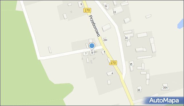 Przeborowo, Przeborowo, 6, mapa Przeborowo