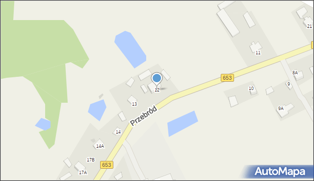 Przebród, Przebród, 12, mapa Przebród