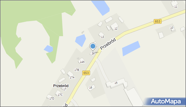 Przebród, Przebród, 14, mapa Przebród