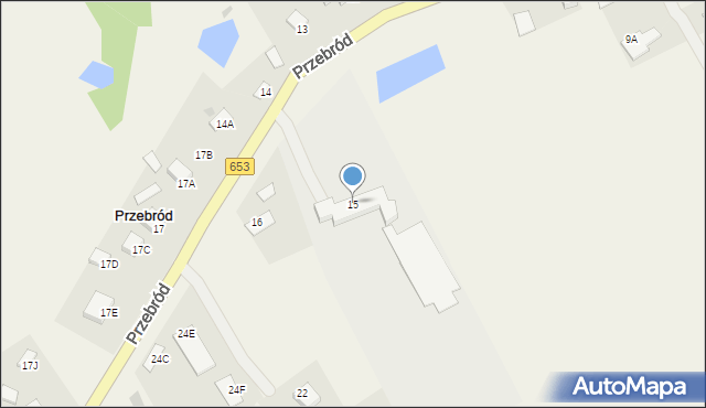 Przebród, Przebród, 15, mapa Przebród